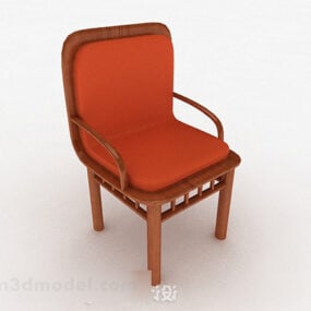 Chaise de vie confortable en bois modèle 3D