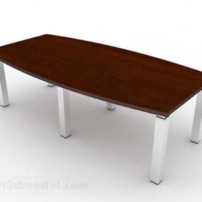 Reka bentuk Meja Persidangan Kayu V1 model 3d