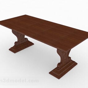 Drewniany stół do jadalni Model 3D