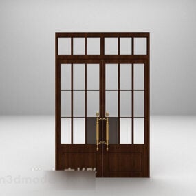 Wooden Door Design 3d model