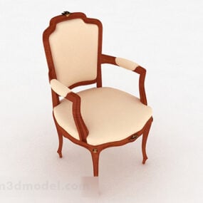 Wooden Home Vintage Chair Furniture 3d model