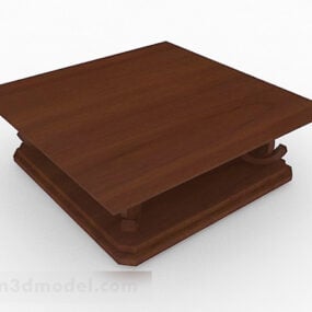 Drewniany domowy stolik kawowy Model 3D
