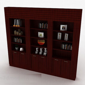 Wooden Home Display Cabinet V1 3d model