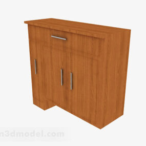 3д модель деревянного многодверного шкафчика