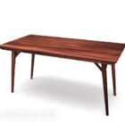 木製長方形のシンプルなテーブル