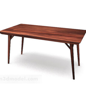 Τρισδιάστατο μοντέλο ξύλινο ορθογώνιο απλό τραπέζι