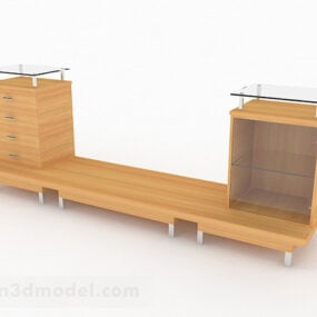 Wooden Simple Tv Cabinet Furniture 3d model