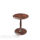 Muebles simples taburete redondo marrón
