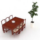 Wooden Modern Dining Table And Chair