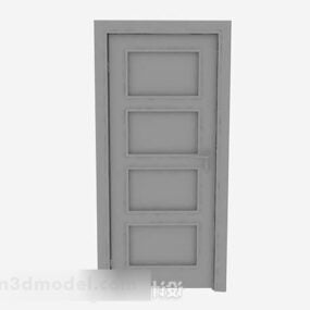 Simple Home Door Wooden Material 3d model