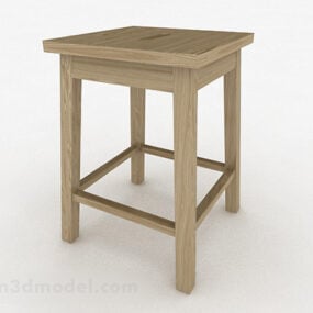 Home Wooden Stool 3d model