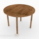 Table à manger ronde en bois
