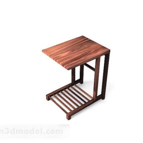3D model dřevěné jednoduché stoličky