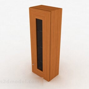 Wooden Three Layer Display Cabinet V1 3d model