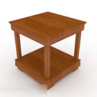 Drewniany kwadratowy stolik kawowy