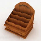 Wooden table storage box 3d model