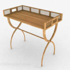 Wooden Yellow Brown Simple Desk