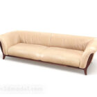 Wooden Yellow Home Multi-seater Sofa