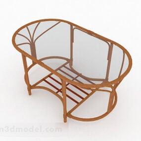 Stolik kawowy z tkanego szkła Model 3D