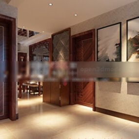 Apartment Home Aisle Interior 3d model