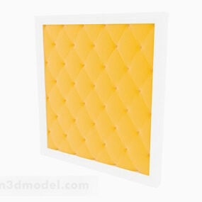 黄色床头软包设计3d模型