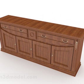 Yellow Brown Entrance Cabinet 3d model