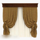Yellow Brown Home Curtains