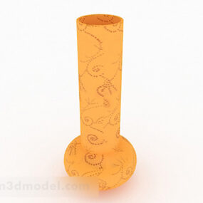 黄色のセラミック花瓶3Dモデル