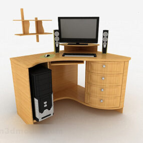 Yellow Working Desk 3d model