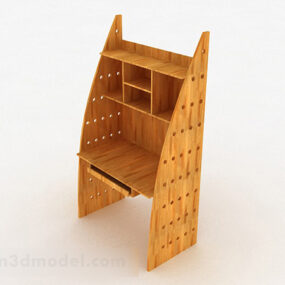 Yellow Desk Cabinet 3d model