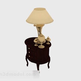 Żółta dekoracja lampy biurkowej Model 3D