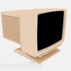 Geel desktopcomputer 3D-model