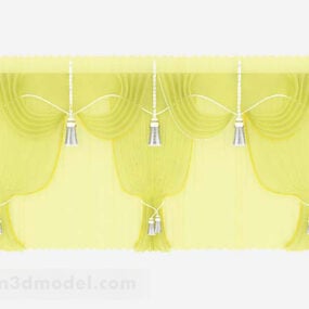 Yellow Gauze Curtain 3d model
