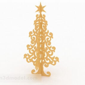 Modelo 3d de árbol de Navidad con patrón hueco