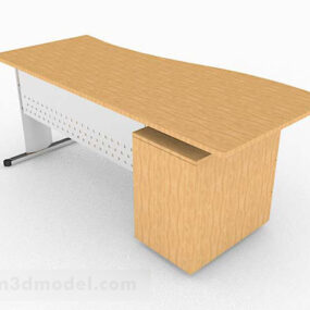 Yellow Home Desk 3d model