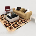 Sofa Multiseater Sederhana Rumah Kuning