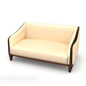 Yellow Home Two-seat Sofa 3d model
