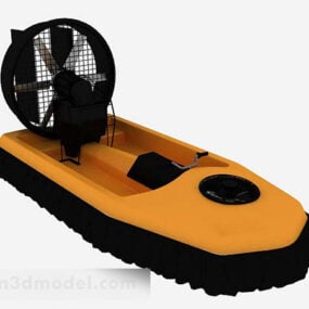 نموذج ثلاثي الأبعاد لقارب التجديف باللون الأخضر