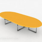 Conception de table de conférence minimaliste jaune