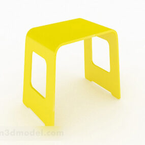 Gelbes minimalistisches Lounge-Stuhl-Möbel-3D-Modell
