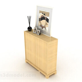 Yellow Minimalist Office Cabinet 3d model