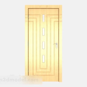 Porte de chambre minimaliste jaune modèle 3D