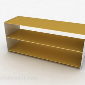 Yellow Minimalist Shoe Cabinet 3d model