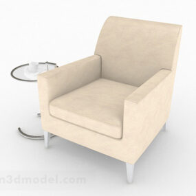 Yellow Minimalist Single Sofa Decor 3d model