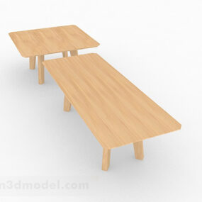 Yellow Minimalistic Coffee Table Design 3d model