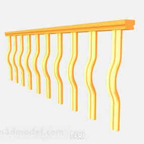 Modello 3d di ringhiera minimalista gialla