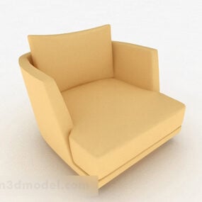 Minimalistisch rustend 3D-model met enkele fauteuil
