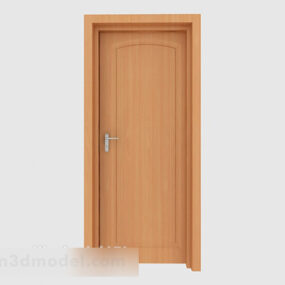 Yellow Modern Solid Wood Door 3d model