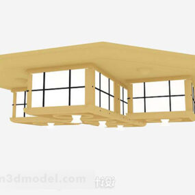 چراغ سقفی شخصیت زرد مدل سه بعدی