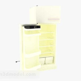 3д модель холодильника желтого цвета
